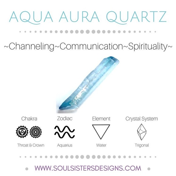 Healing Crystal - Aqua Aura Quartz Cluster - Picture 13 of 13